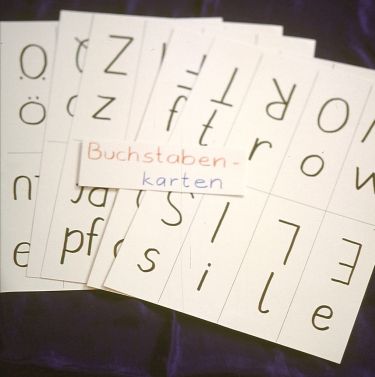 Atelier für Unterricht - Buchstabenkarten